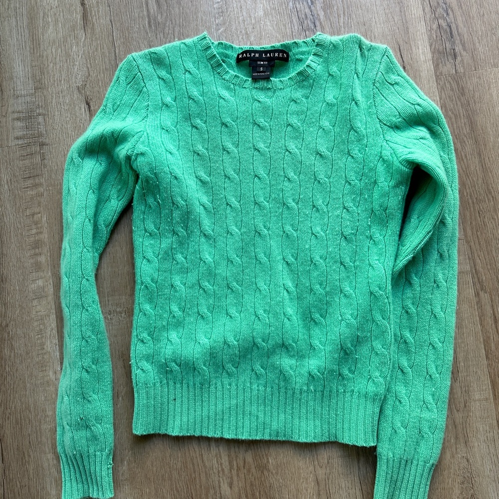Ralph Lauren Cable Knit Cashmere Sweater